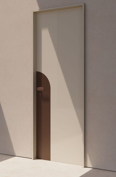 Infinito 5 Hinged Door - Linvisibile by Portarredo Boho Door Design, Office Door Design Modern, Minimal Door Design, Doors Interior Modern Bedrooms, Door Panelling Design Modern, Bedroom Door Design Modern, Rounded Doorway, Internal Door Design, Laminate Door Design