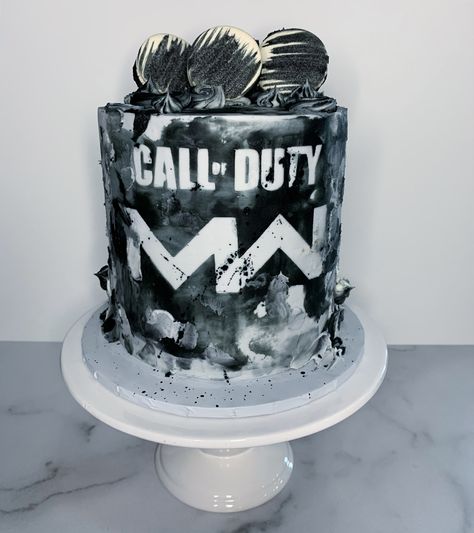 Birthday Cake Call Of Duty, Call Of Duty Cake Topper, Call Of Duty Cake Ideas, Cod Party Call Of Duty, Call Of Duty Birthday Cake, Call Of Duty Cake, Army Birthday Cakes, Ferrari Cake, Cod Cakes