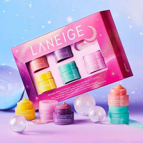 Midnight Minis Set - LANEIGE | Sephora 5 Solas, Sephora Skin Care, Berry Lips, Moisturizing Toner, Laneige Lip Sleeping Mask, Lip Sleeping Mask, Holiday Gift Sets, Holiday Set, Skin Toner