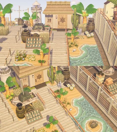 Colin Crossing, Acnh Beach, Animale Crossing, Fishing Town, Acnh Inspiration, Beach Inspiration, Ac New Leaf, Island Theme, Sand Textures