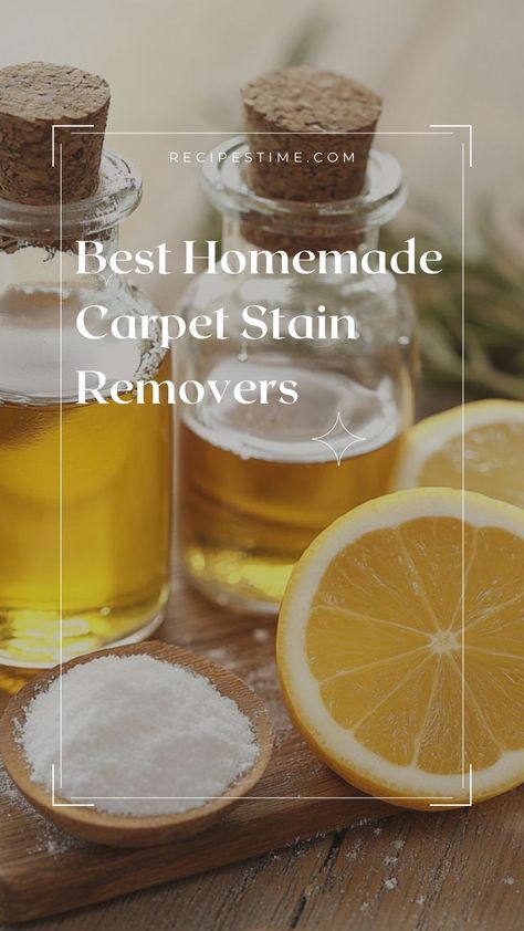 Say goodbye to stubborn stains with these homemade carpet stain removers! From food spills to pet messes, these natural, DIY solutions tackle even the toughest stains without the need for harsh chemicals. Keep your carpets fresh and clean while staying eco-friendly with ingredients you already have at home! 🌱🧼 #CarpetStainRemover #DIYHomeCare #EcoFriendlyCleaning #StainFreeLiving Homemade Carpet Stain Remover, Diy Carpet Stain Remover, Homemade Stain Removers, Carpet Cleaner Homemade, Eco Friendly Cleaning Products, Wine Stains, Diy Cleaning Solution, Pet Stains, Oil Stains