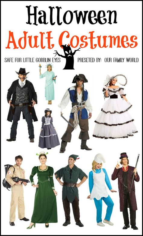 Looking for fun Halloween costumes for adults? Check out a few of our favorites. Best part, they can all be worn in front of your kids without worries! Halloween Food Activities, Stylish Halloween Costumes, Halloween Costumes For Adults, Pumpkin Carving Tips, Costumes For Adults, Family World, Homemade Costume, At Family, Pregnancy Stages