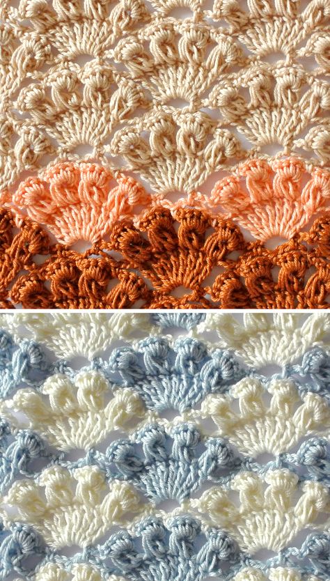 Crochet Shell Stitch - Free Pattern | Beautiful Skills - Crochet Knitting Quilting | Bloglovin’ Shell Stitch Crochet Pattern, Crochet Knit Stitch, Shell Stitch Crochet, Stitch Crochet Pattern, Crochet Pattern Tutorial, Crochet Shell, Crochet Needlework, Crochet Shell Stitch, Crafting Inspiration