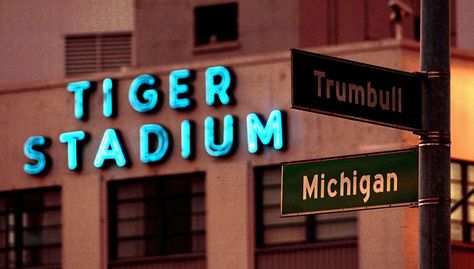 Detroit's Tiger Stadiium at Michigan and Trumbull......fantastic photography of Steve Jessmore! Old English D, Saginaw Michigan, Fantastic Photography, Tiger Stadium, Mlb Stadiums, Michigan Girl, Detroit Sports, Tiger Love, Detroit Tigers Baseball