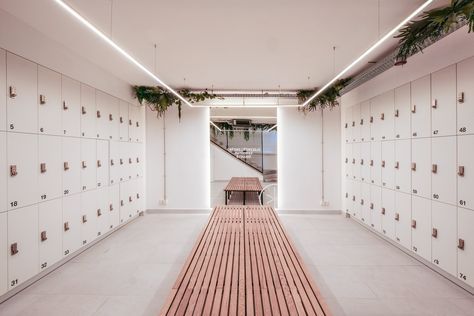 // c h a n g i n g Boxing Studio, Yoga Room Design, Dance Studio Design, Spin Studio, Pink Dorm, Ballet Studio, Gym Interior, Wardrobe Door Designs, Cabin Art