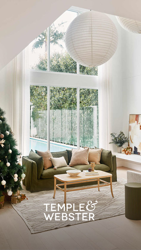 Create a beautiful festive season at a price worth celebrating 🎄 From charming ornaments to warm lighting, find everything you need to create unforgettable moments this holiday season! Small Room High Ceiling, High Ceiling Ideas, Room High Ceiling, High Ceiling Living Room, 70s Interior, Arched Floor Lamp, Ceiling Ideas, Colourful Cushions, Small Room