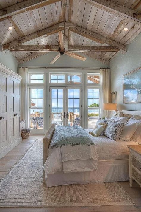 Dream Life House, Dream Beach Houses, Coastal Bedrooms, Coastal Bedroom, Dream House Rooms, Dreamy Bedrooms, Dream House Interior, Dream House Plans, Room Inspiration Bedroom