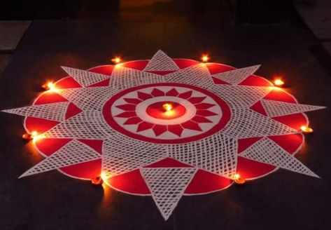 Happy Diwali Rangoli Idea Diwali Happy New Year, Rangoli Idea, Deepavali Rangoli, Happy Diwali Rangoli, Diwali Special Rangoli Design, Idea To Draw, Best Rangoli Design, Easy Diwali Rangoli, Happy Deepavali