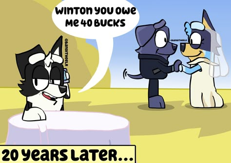 Bluey Fan Art, Bluey Future, Bluey Stuff, Bingo Funny, Dog Advice, Fancy Art, Funny Cartoon Gifs, Cute Cartoon Characters, Cute Kawaii Drawings