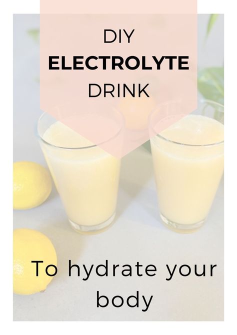 This refreshing and hydrating homemade electrolyte drink is the perfect way to hydrate your body. The DIY electrolyte drink only takes 5 minutes to make and is full of natural electrolytes from coconut water, lemon and sea salt. It is healthy, hydrating, alkalizing and super tasty. Electrolyte Drinks Diy, Electrolyte Drink With Coconut Water, Hydration Powder Drink, Healthy Water Alternatives, Diy Electrolyte Drink Recipes Sea Salt, How To Make Hydrated Water, Electrolyte Water Benefits, Coconut Hydration Drink, Ways To Hydrate Yourself