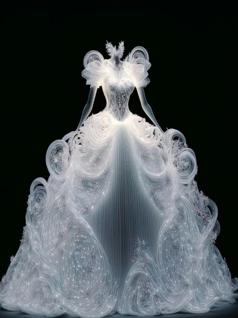 Magical Dresses Fairytale, Light Up Dresses, Avengers Outfits, Magical Dress, White Fairy, Pretty Quinceanera Dresses, Fairy Wedding, Fashion Drawing Dresses, Royal Dresses