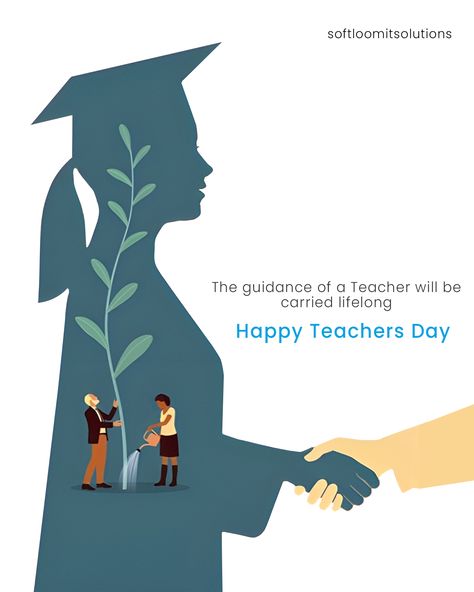 Teachers constantly point us in the correct direction and guide us towards success. Happy Teachers' Day to all amazing teachers. #teachersday #september5th #teachers #softloom Happy Teacher's Day Photography, Teacher's Day Posters Aesthetic, Happy Teachers Day Illustration, Happy Teachers Day Drawing Ideas, Teachers Day Poster Design Ideas, Teachers Day Chart Ideas For School, Teachers Day Poster Design Creative, Teachers Day Instagram Story, Teachers Day Graphic Design