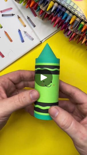 25K views · 462 reactions | Easy Paper Roll Crayon Craft For Kids. 🖍️ Happy National Crayon Day.Supplies:🖍️ Paper Roll 🖍️ Construction Paper 🖍️ Scissors 🖍️ Таре 🖍️ Crayons 🖍️ Markers (optional) 🖍️ Craft Glue (optional) Kids will love this paper craft cardboard activity inspired by crayons. It's an inexpensive and fun art activity for a crayon themed party or a cute party favor. The Day The Crayons Quit easy craft for kids. Toilet Paper Roll Crafts For Kids. | Timm Sevitz | Timm Sevitz · Original audio Cardboard Activity, Paper Roll Crafts For Kids, Paper Tricks, The Day The Crayons Quit, Day The Crayons Quit, Craft Cardboard, Easy Craft For Kids, Kids Toilet, Diy Crayons