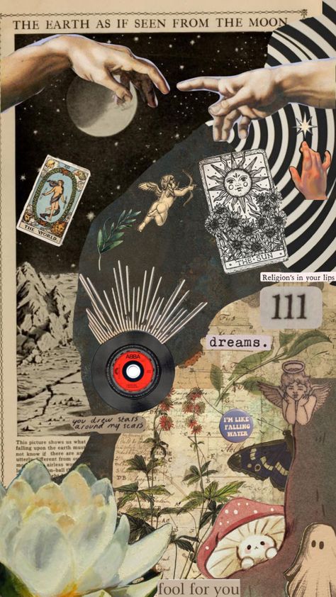 Tarot Card Collage Art, Tarot Collage Art, Tarot Card Collage, Queer Tarot, Vision Board Collage, Tarot Astrology, Queer Art, Collage Poster, Phone Background