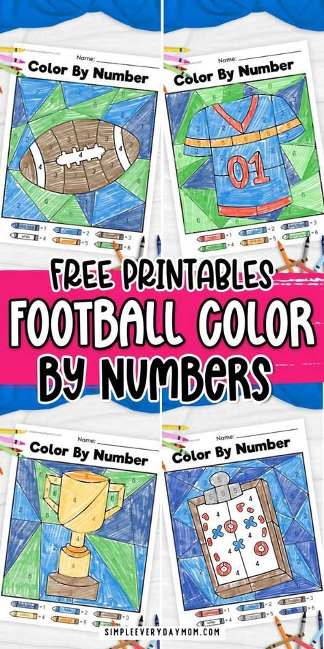 Score some serious fun points—or even a touchdown—with our football color by number activity sheets for kids! These free printables combine the excitement of football with coloring. These kids activities are a great way to keep your little ones busy while encouraging them to practice their numbers and coloring skills. Also, don’t forget to check out our various fun color by number worksheets for kids! Fall Color By Number Printable Free, Fall Color By Number Kindergarten Free, Color By Number Fall Worksheets, Football Math Activities, Color By Number Thanksgiving, Sports Activities For Kids, Football Activity, Fun Worksheets For Kids, Activity Sheets For Kids