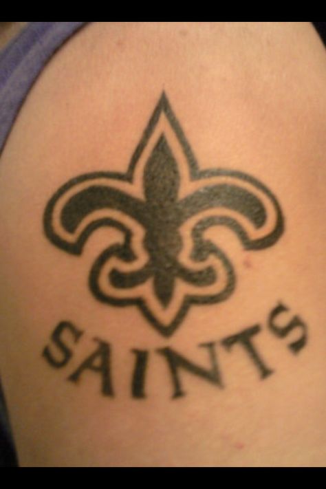 New Orleans Saints Tattoo New Orleans Saints Tattoo, Saints Tattoo New Orleans, Saints Symbol Tattoo, Nfl Tattoo, Saints Tattoo, Taz Tattoo, New Orleans Tattoo, Saint Tattoo, Tattoo New