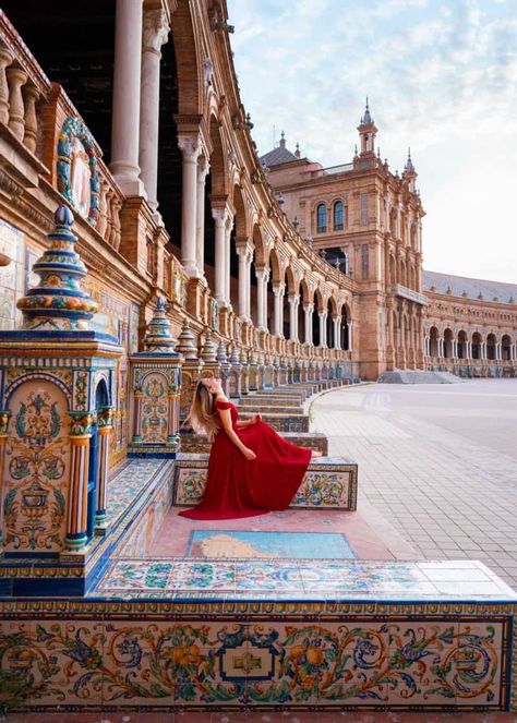 The 30+ Most Instagrammable Spots in Seville Spain (2022) ⋆ We Dream of Travel Blog Seville Photography, Seville Itinerary, Alcazar Seville, Spain Tour, Spain Photography, Sevilla Spain, Seville Spain, Voyage Europe, Spain And Portugal