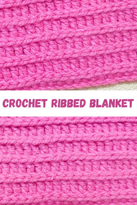 Raji's Craft Hobby: Crochet Ribbed Blanket with Double Crochet and Slip Stitch Chunky Yarn Crochet Pattern, Chunky Crochet Blanket Pattern, Ribbed Crochet, Chunky Crochet Blanket, Crafts Diy Projects, Crochet Blanket Afghan, Chunky Blanket, Crochet Patterns Free Blanket, Quick Crochet