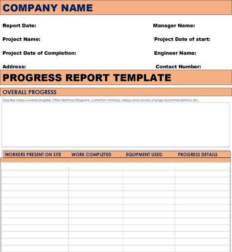 Free Progress Report Template – Free Report Templates Report Design Ideas, Progress Report Template, Report Design, Progress Report, Report Template, Word Template, Company Names, Budgeting, Design Ideas