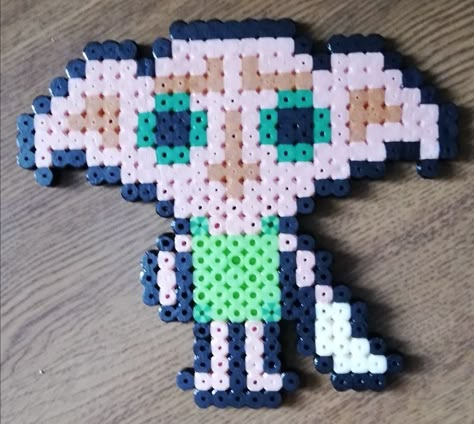 Dobby Harry Potter Perler Beads, Peeler Beads Harry Potter, Hama Beads Harry Potter, Pixel Art Animals, Harry Potter Perler Beads, Hama Art, Harry Potter Crochet, Rainbow Loom Patterns, Hamma Beads Ideas