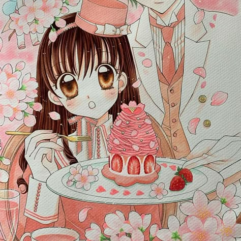 Yumeiro Patissiere Icon, Shojo Style, Anime Desserts, Nostalgic Anime, Yumeiro Patissiere, 90s Art, Pretty Pink Princess, Shugo Chara, Shoujo Manga