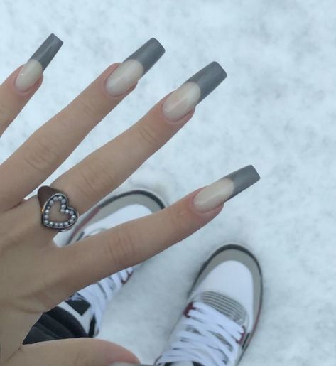 Nails, Grey, White