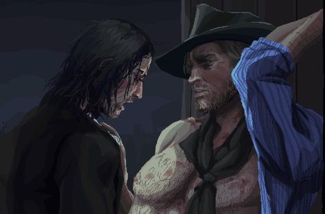 John Marston X Arthur Morgan, John X Arthur, Arthur Morgan Pfp, Rdr2 Pfp, Arthur X John, Arthur And John, John Marston, Ride A Cowboy, Red Redemption 2