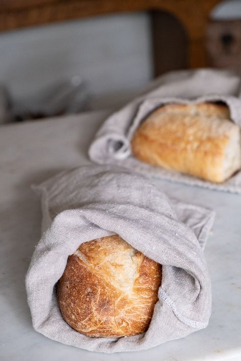 Bread In Bag, Bread Drawer, Fresh Baked Bread, Linen Bags, How To Store Bread, Bread Maker Recipes, Real Bread, Bread Storage, Dutch Oven Recipes