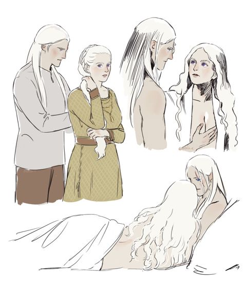 Aemond And Helaena, Hotd Fanart, Asoiaf Fanart, Kings Landing, Helaena Targaryen, George Martin, Targaryen Art, Asoiaf Art, Targaryen Aesthetic