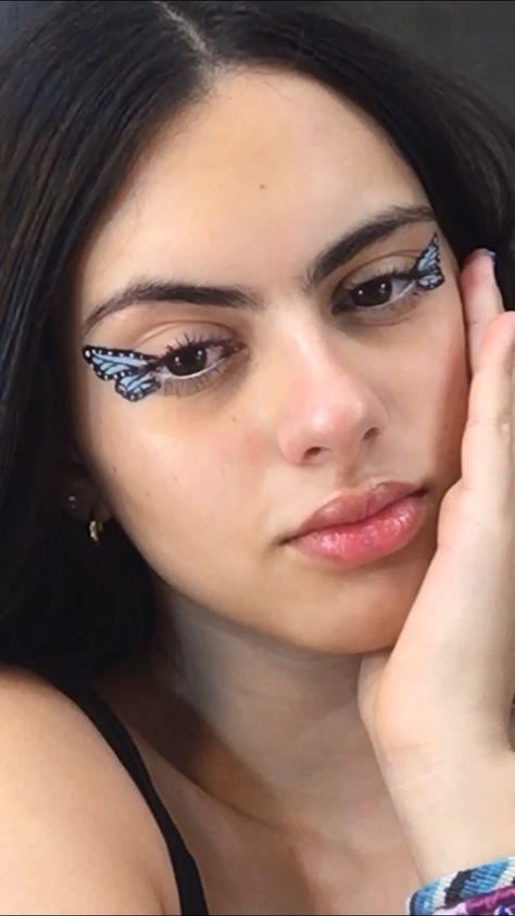 Butterfly Wing Eye Makeup, Butterfly Temporary Tattoo Eye Makeup, Simple Butterfly Eye Makeup, Blue Butterfly Eye Makeup, Buterfluffy Makeup, Butterfly Tattoo Eye Makeup, Butterfly Wing Makeup, Butterfly Tattoo Makeup, Simple Butterfly Makeup