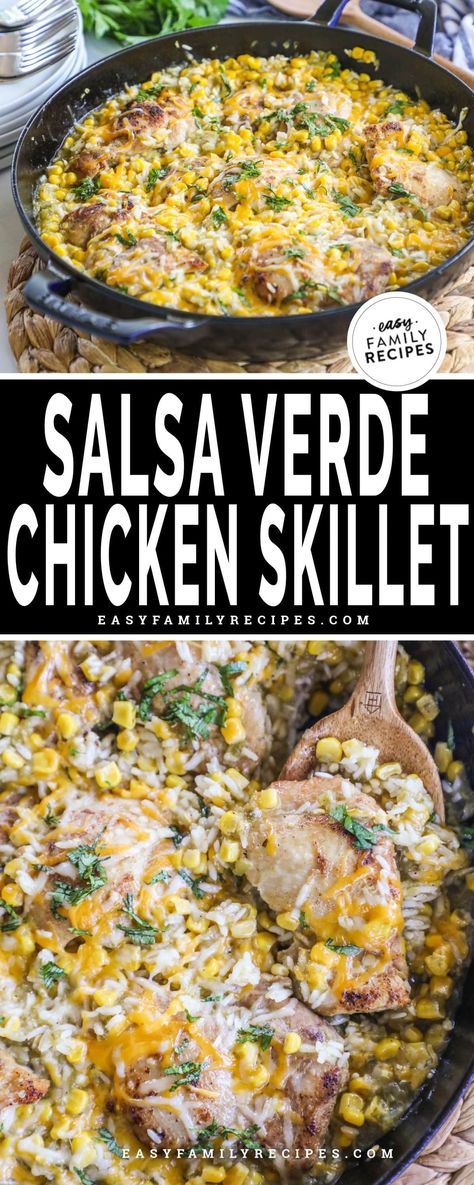 Salsa Verde Stuffed Peppers, Things To Make With Salsa Verde, Instant Pot Salsa Verde Chicken And Rice, One Pan Salsa Verde Shrimp And Rice, Chicken With Green Salsa, Chicken Salsa Rice, Salsa Verde Recipes Meals, Chicken And Green Salsa Recipe, Tomatillos Recipes Chicken