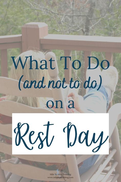 Hopefully you already know the importance of rest days and take them regularly. Some runners need several rest days a week, while others can get by with just one. There are also runners who can take them less frequently, but they are more of the exception and not the rule. So what do you do with yourself on a rest day? Importance Of Rest, Runners Workout, Mother Runner, Running Injuries, Rest Day, Get Back To Work, Rest Days, Love Days, Training Day