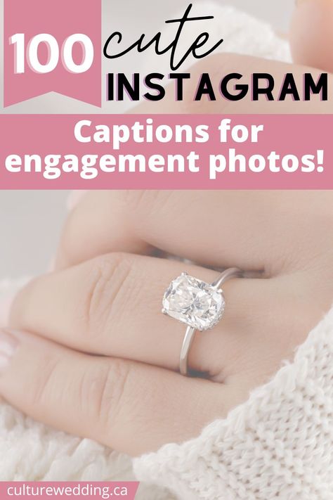 100 Cute Instagram Captions For Engagement Photos Engament Captions For Instagram, Engagement Pictures Captions Instagram, Engagement Photo Captions Instagram, Captions For Engagement Pictures, Captions For Engagement, Romantic Instagram Captions, Captions For Couple Pictures, Engagement Ring Instagram, Engagement Message