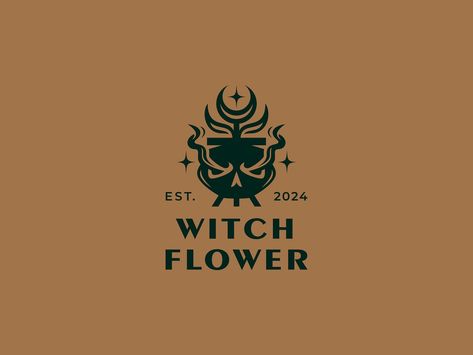 Witch flower by Darina Darvin on Dribbble Witch Bakery, Nature Witch, Facebook Icons, Bakery Logo, Bakery Logo Design, Logo New, Halloween Horror, Global Community, Witch