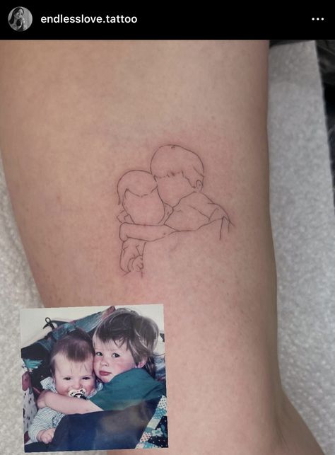 Baby Face Outline Tattoo, Baby Side Profile Tattoo, Baby Side Profile, Face Outline Tattoo, Side Profile Tattoo, Profile Tattoo, Face Outline, Outline Tattoo, Discreet Tattoos