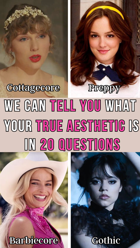 Whether you consider your aesthetic gothic, barbiecore, trendy, or preppy, this quiz will reveal your true aesthetic. Non Revealing Outfits, Types Of Aesthetics List Core, Cute Girl Aesthetic Outfit, Girls Girl Aesthetic, Types Of Outfits Style Aesthetic List, Cute Dress Outfits Aesthetic, What's Your Aesthetic, Fashion Styles Types Aesthetic, Different Styles Fashion Aesthetic