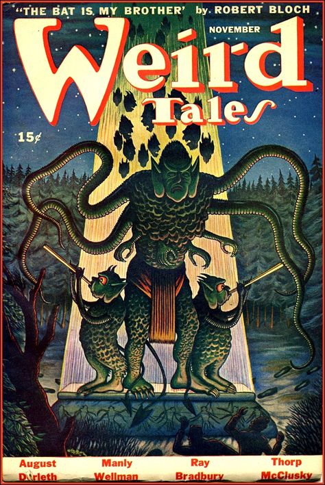 Weird Fiction, Science Fiction Illustration, Horror Fiction, Pulp Magazine, Retro Horror, Cosmic Horror, Horror Comics, Pulp Art, Comic Book Covers