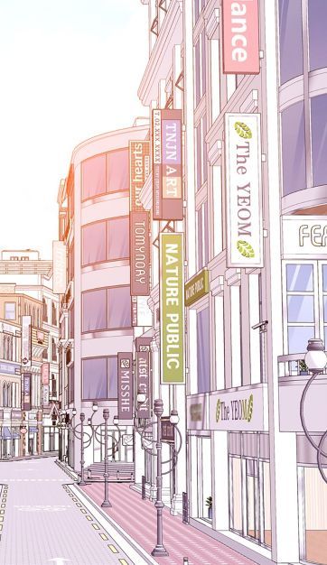 a little background from HoneyB's 'Back to You' Webtoon Anime Buildings Background, Comic Tutorial, City Background, Amazing Drawings, Animation Background, Cute Backgrounds, Art Tutorials Drawing, Art Background, Anime Background