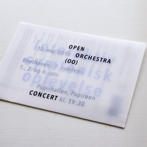 All the Way to Paris – Multilayered folder for Open Orchestra Cv Inspiration, Buch Design, Invitation Fonts, Karten Design, 카드 디자인, Transparent Paper, Publication Design, Envelope Design, Print Layout