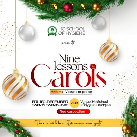 Carols Night Flyer Design, Carol Service Flyer Design, Christmas Fliers, Christmas Flyers Ideas, Christmas Carol Flyer Design, Reunion Flyer Design, Carol Service Flyer, Carol Flyer Design, Christmas Poster Design Graphics