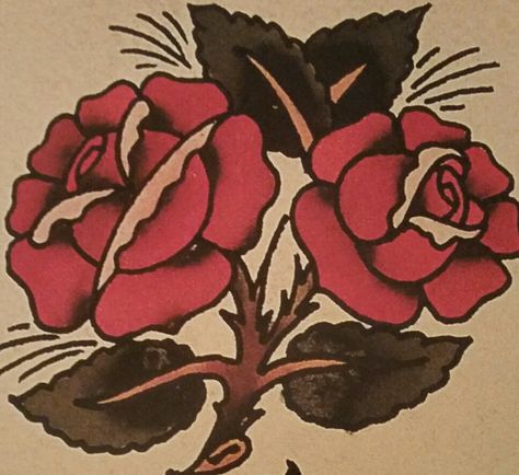 Traditional/old school tattoo, sailor jerry, roses American Traditional Sailor Jerry Tattoo, Old School Rose Tattoo, Sailor Jerry Flower Tattoo, Sailor Jerry Rose Tattoo, Sailor Jerry Rose, American Traditional Rose Flash, Sailor Jerry 13 Tattoo, Sailor Jerry Original Flash, American Traditional Rose