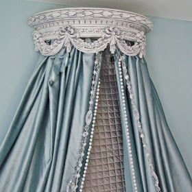 Style, Decor & More: A No Sew Project: Canopy Bed Crown! Princess Headboard, Cinderella Bedroom, Ruched Bedding, Cinderella Room, Bed Crown Canopy, Bed Crown, Diy Canopy, Dekorasi Kamar Tidur, Laundry Bags