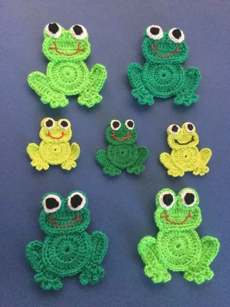 Crochet Frog Pattern • Kerri's Crochet Amigurumi Frog Free Pattern, Crochet Frog Applique Pattern Free, Crochet Frog Blanket Pattern Free, Frog Bookmark Crochet Free, Round Frog Crochet Pattern, Crochet Large Frog Pattern Free, Crochet Frog Pattern, Frog Pattern, Small Frog