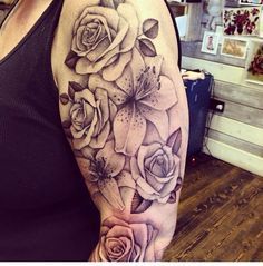 1000+ ideas about Tiger Lily Tattoos on Pinterest | Lily Tattoo ... Lily And Rose Tattoo, Rose And Lily Tattoo, Rose Sleeve Tattoo, Rose Outline Tattoo, Lily Tattoo Meaning, Rose Vine Tattoos, Tiger Lily Tattoos, Lily Tattoos, Meaning Tattoos