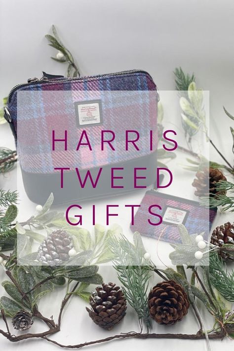 Harris Tweed Gifts Tweed Purse, Tweed Bag, Her And Him, Christmas Events, Scottish Gifts, The Perfect Christmas, Scottish Tartans, Harris Tweed, Christmas Present