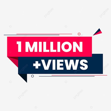 Thumbnail Png, 1 Million Views, Youtube Banner Backgrounds, Youtube Banner, Youtube Thumbnail, One Million, Png Vector, View Image, One In A Million