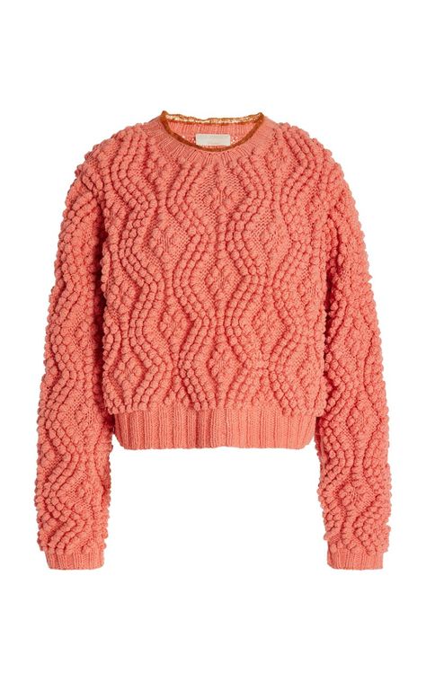 Kimberly Cotton And Wool Popcorn Knit Pullover By Ulla Johnson | Moda Operandi Knitting Short Rows, Resort 2023, 2023 Collection, Knit Pullover, Machine Knitting, Ulla Johnson, Global Fashion, Knitted Pullover, Daily Fashion