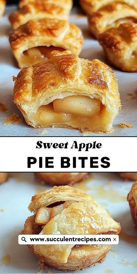 Indulge in these Easy Apple Pie Bites! With a flaky crust and a warm, spiced apple filling, they’re a deliciously simple dessert that’s perfect for sharing at any holiday or family event. Pie Crust Desserts Easy, Apple Dessert With Pie Crust, Apple Pie Bites With Pie Crust, What To Make With Apple Pie Filling, Apple Pie Bites With Crescent Rolls, Apple Filling Recipes Easy, Mini Apple Pies Easy, Apple Pies Mini, Apple Desserts With Fresh Apples