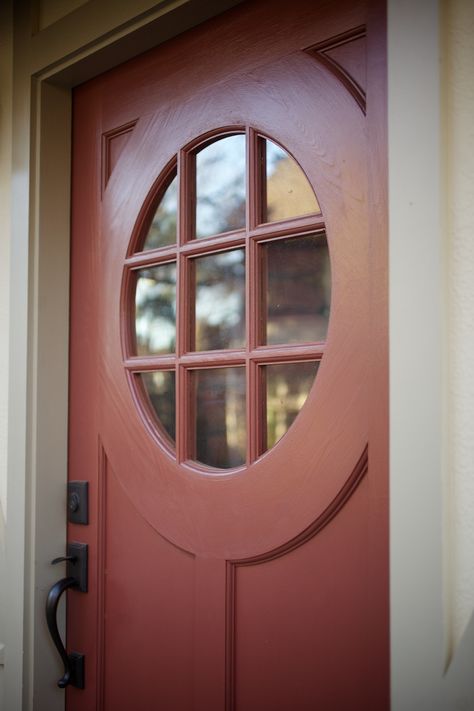 Doors | Red River RestorationsRed River Restorations Front Door With Circle Window, Door With Circle Window, Front Door Circle Window, Front Door With Round Window, Door With Round Window, Nj House, Play Castle, Circular Window, Circle Window