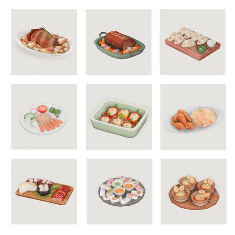 fav recipes for my sim family 🍗🍽️  pt.1 Ts4 Recipes Cc, Sims 4 Recipes Cc, Cc Food Sims 4, Sims 4 Food Recipes, Sims 4 Cc Recipes, Sims 4 Cc Food Recipes, Sims 4 Recipes, Sims 4 Food Cc, Rainbow Sushi